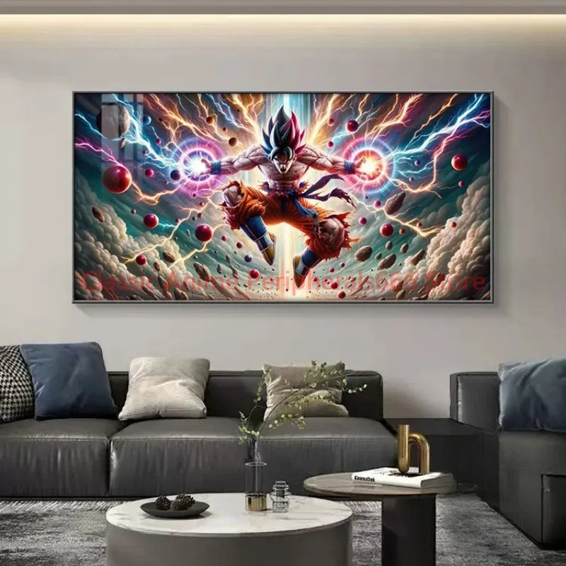 Pintura Colgante Dragon Ball Super Saiyan para Niños y Salones