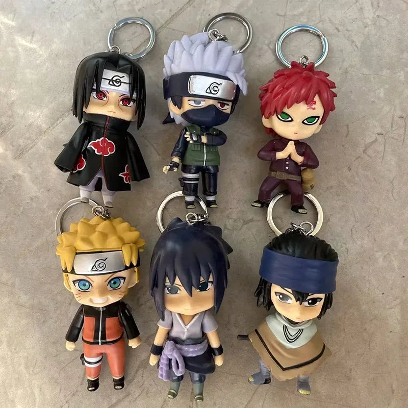 Llavero de Anime Naruto 10cm - Figuras de Naruto, Sasuke y Kakashi en Resina
