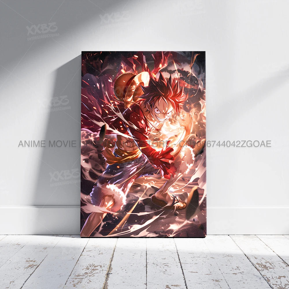 Lienzo Decorativo ONE PIECE - Arte de Monkey D. Luffy Sin Marco