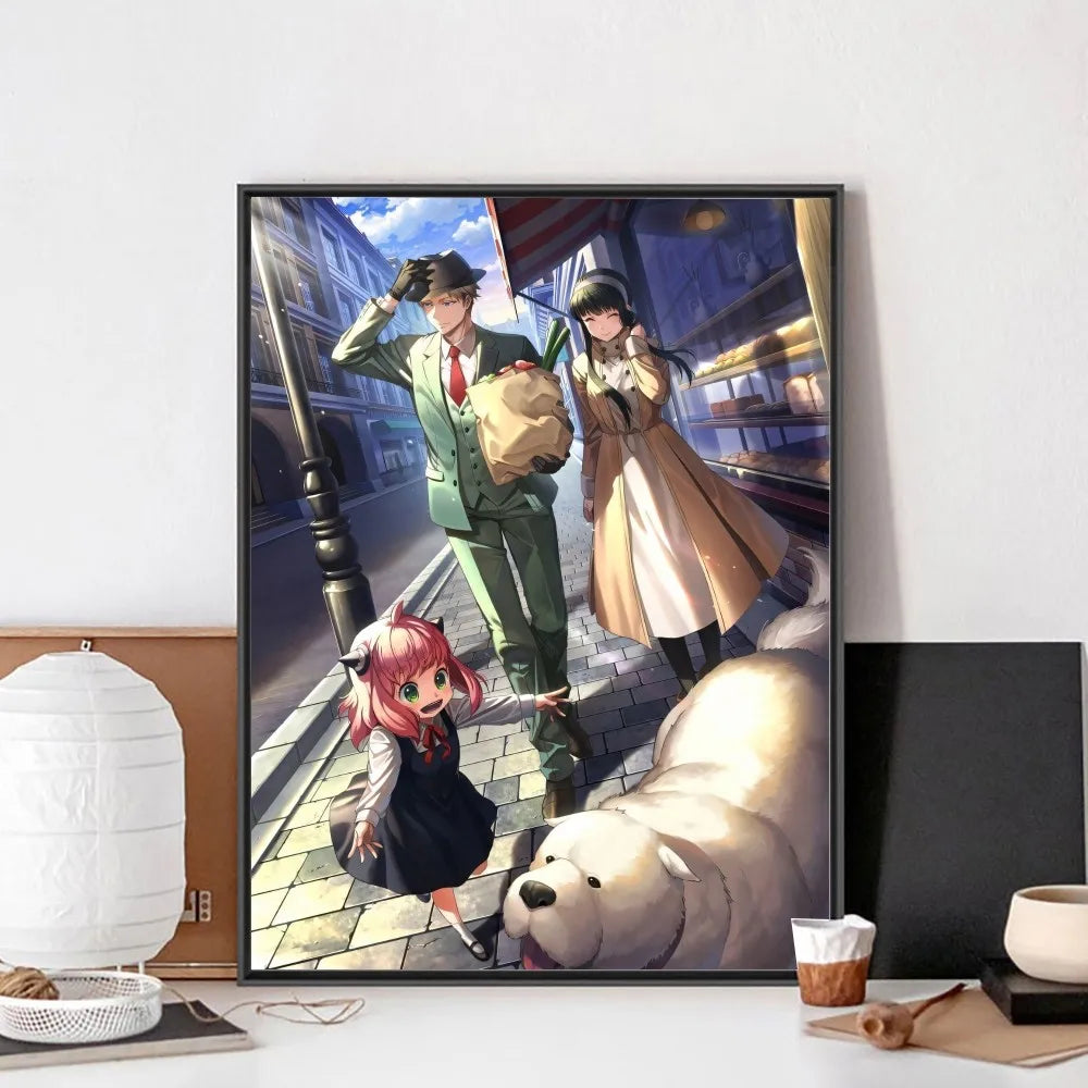 Póster Vintage Anime Spy x Family en Papel Premium - Decoración Elegante