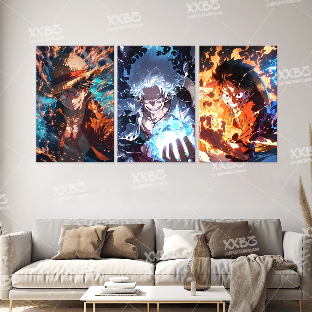 Lienzo Decorativo ONE PIECE - Arte de Monkey D. Luffy Sin Marco