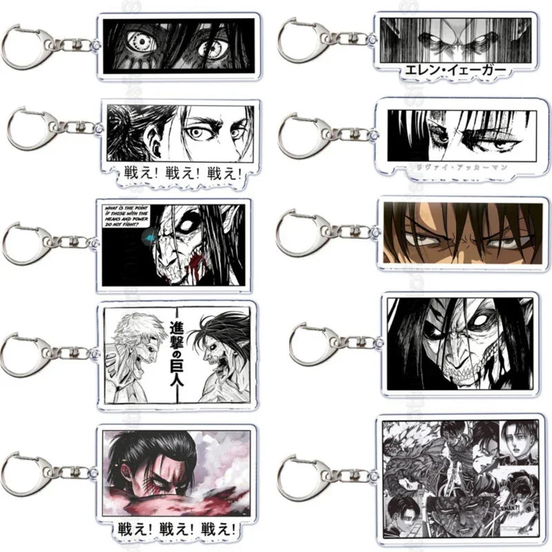 Llavero Doble Cara Levi Ackerman y Allen Yeager de Anime Attacking of The Giants