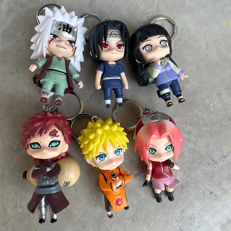 Llavero de Anime Naruto 10cm - Figuras de Naruto, Sasuke y Kakashi en Resina