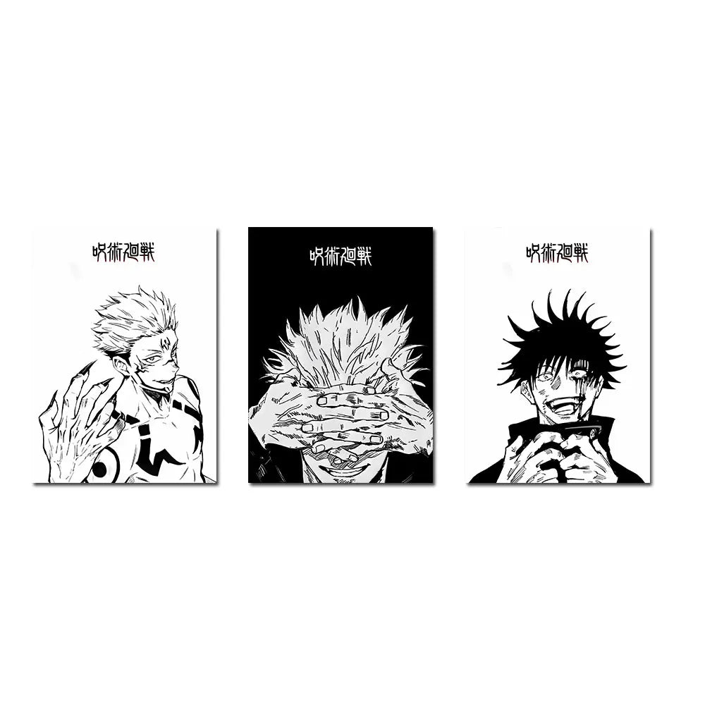 Posters Abstractos de Jujutsu Kaisen en Lienzo - Arte Japonés Exclusivo