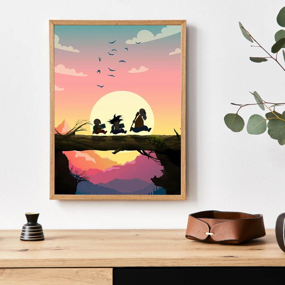 Arte de Pared Exclusivo Dragon Ball Goku para Decoración Moderna - GambareG