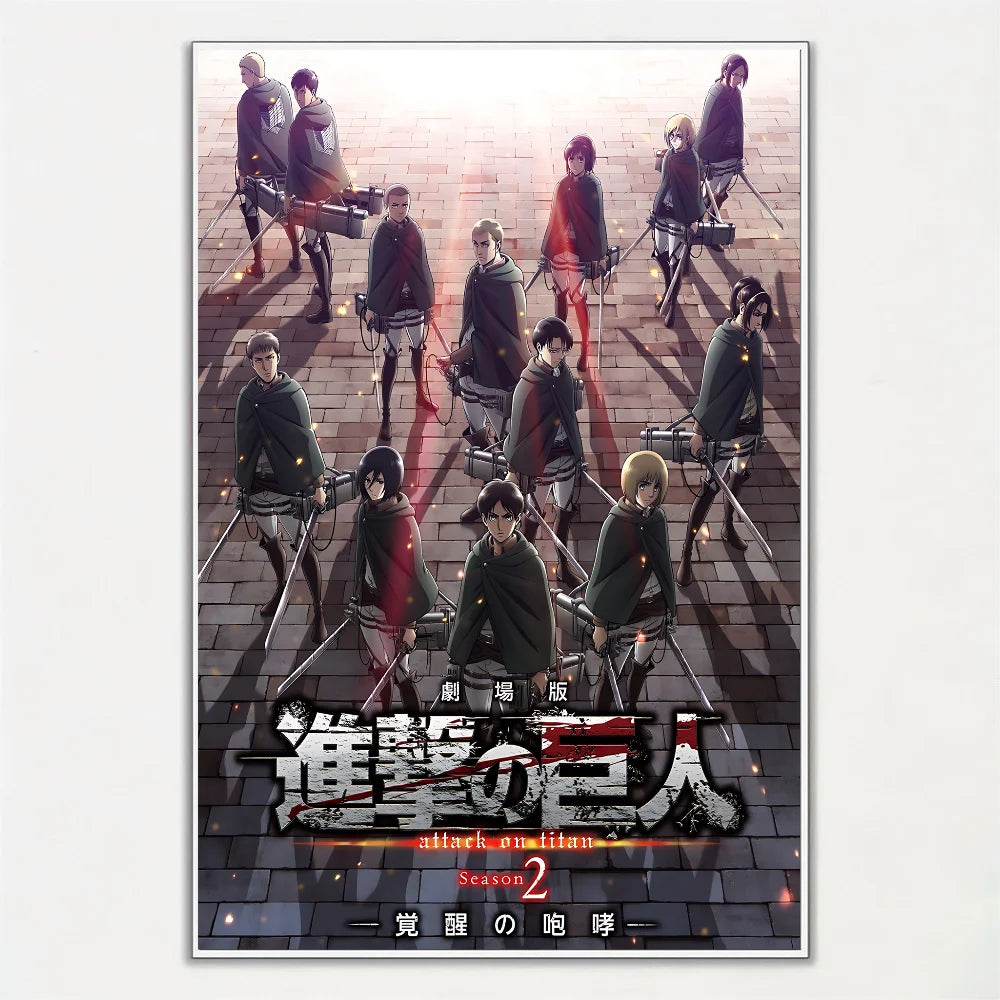 Póster Exclusivo de Attack On Titan para Decoración Moderna