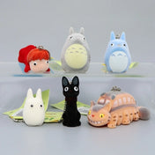 Set de 6 Llavero Totoro y Ponyo - Accesorios Exclusivos Studio Ghibli