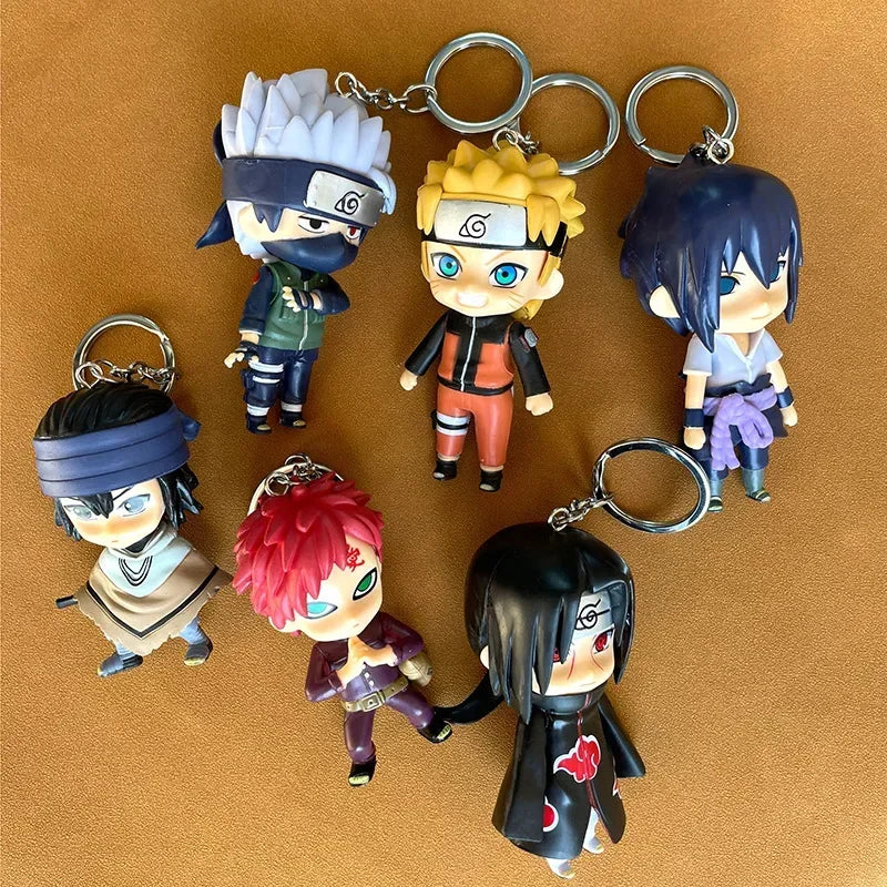 Llavero de Anime Naruto 10cm - Figuras de Naruto, Sasuke y Kakashi en Resina