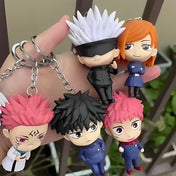 Llavero Coleccionable Jujutsu Kaisen - Figuras de Satoru Gojo, Kugisaki Nobara y Yuji Itadori