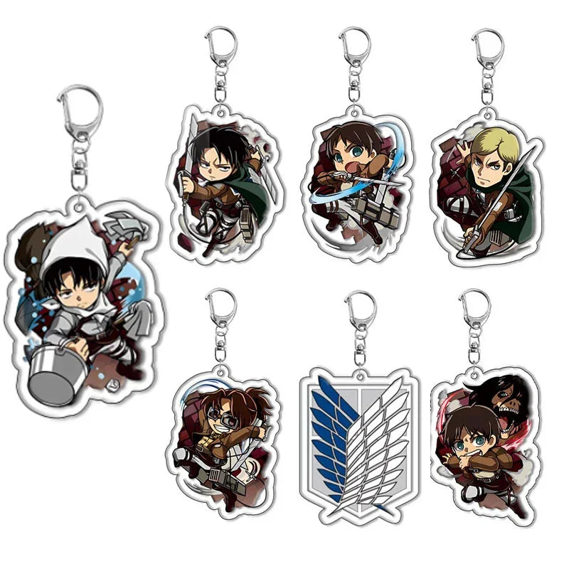 Llavero Doble Cara Levi Ackerman & Allen Yeager - Ataque de los Gigantes