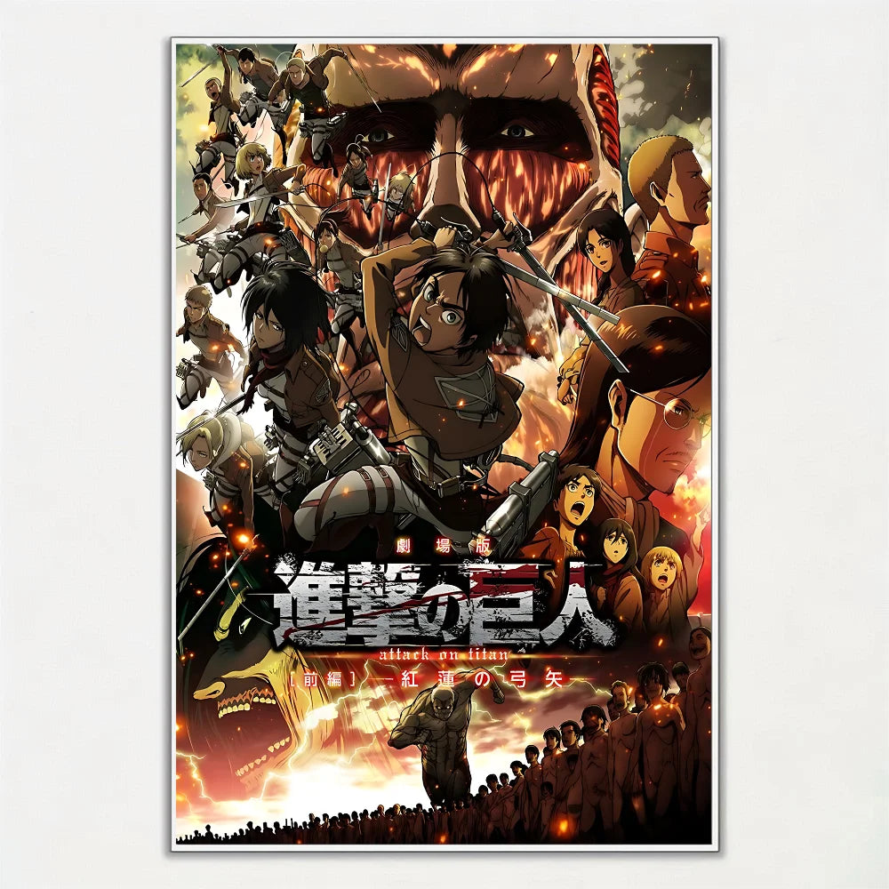 Póster Exclusivo de Attack On Titan para Decoración Moderna