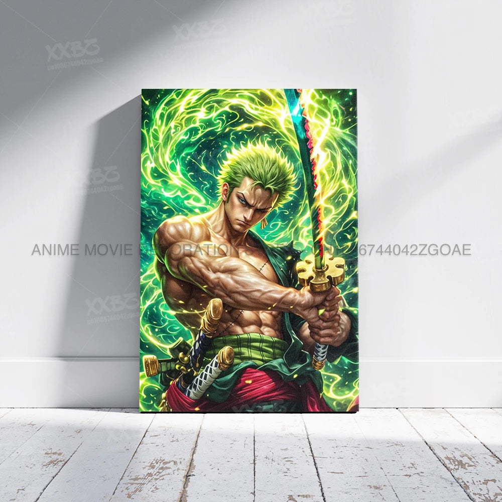 Lienzo Decorativo ONE PIECE - Arte de Monkey D. Luffy Sin Marco