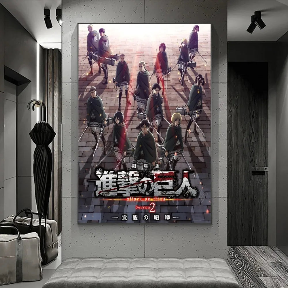 Póster Exclusivo de Attack On Titan para Decoración Moderna