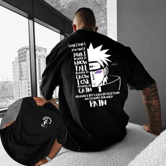 Camiseta Naruto Pain Oversize Unisex de Algodón para Verano - GambareG