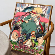 Póster Adhesivo HD de El Castillo Ambulante de Studio Ghibli