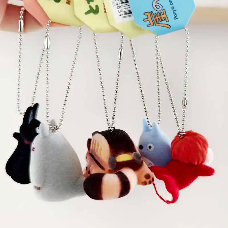 Set de 6 Llavero Totoro y Ponyo - Accesorios Exclusivos Studio Ghibli