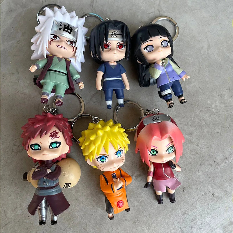 Llavero de Anime Naruto 10cm - Figuras de Naruto, Sasuke y Kakashi en Resina