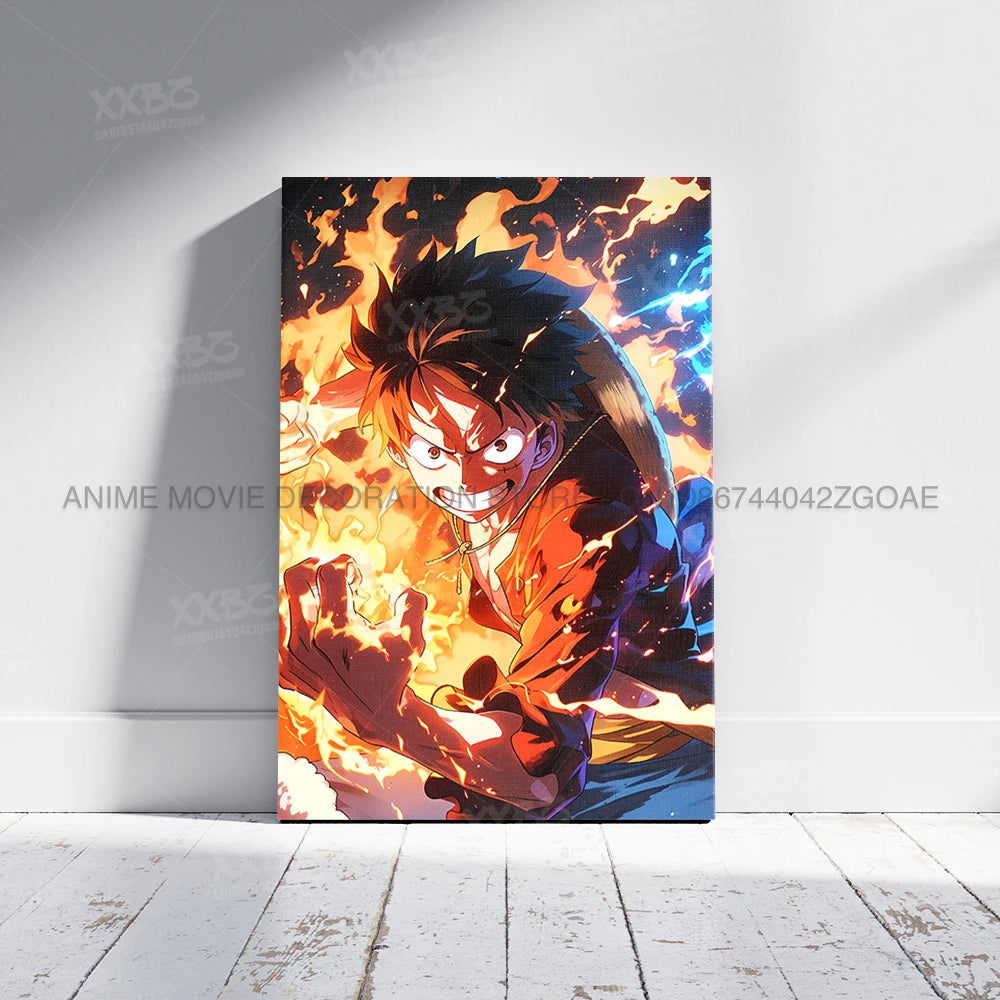Lienzo Decorativo ONE PIECE - Arte de Monkey D. Luffy Sin Marco