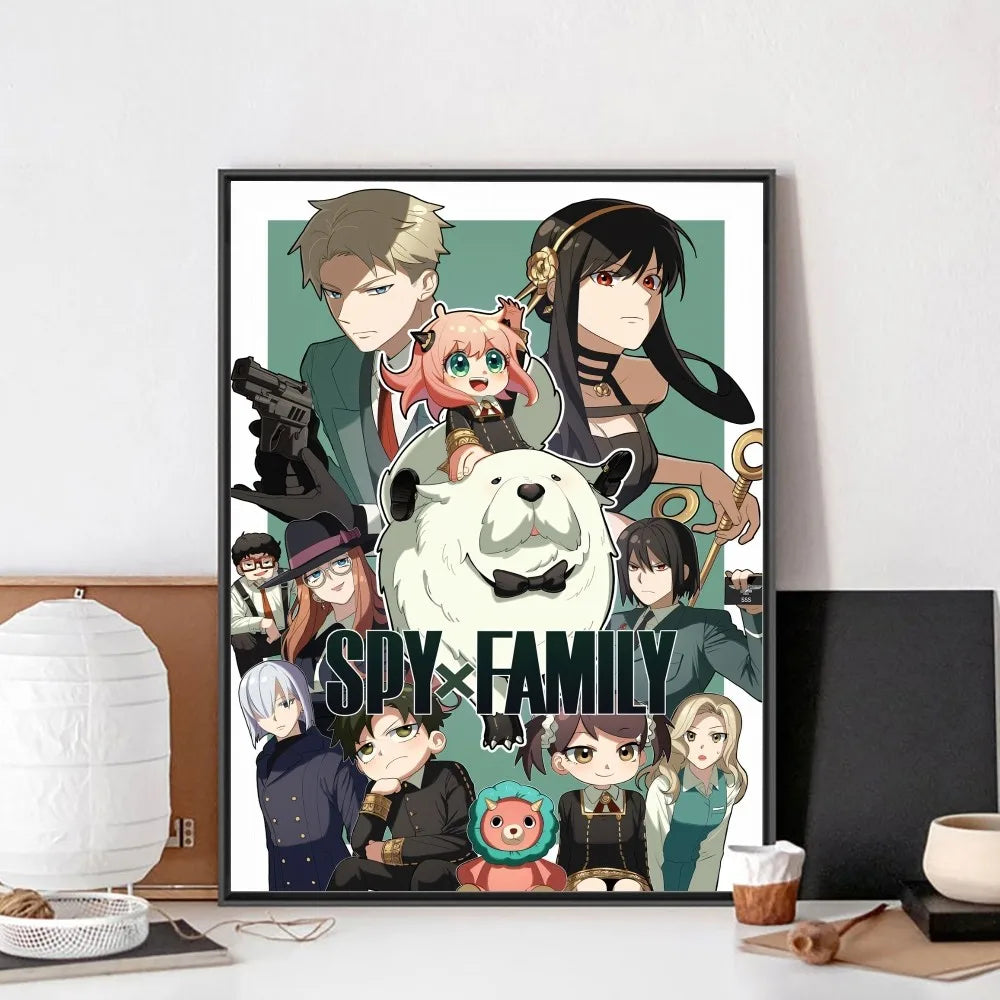 Póster Vintage Anime Spy x Family en Papel Premium - Decoración Elegante