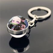 Llavero Exclusivo de Demon Slayer con Esfera de Vidrio Doble Cara