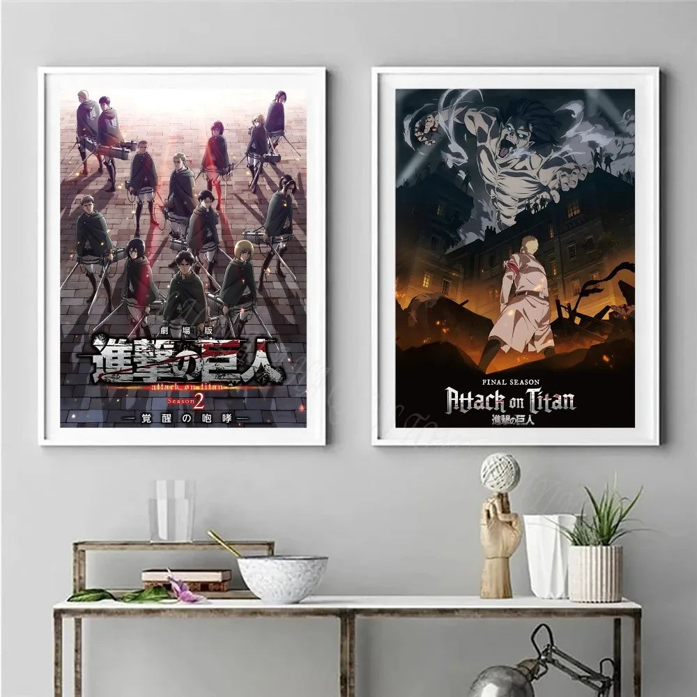 Póster Exclusivo de Attack On Titan para Decoración Moderna