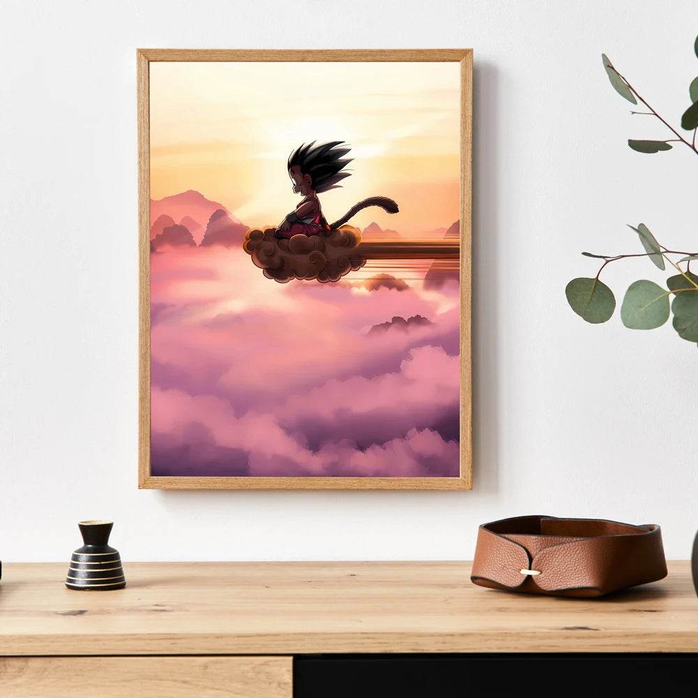 Arte de Pared Exclusivo Dragon Ball Goku para Decoración Moderna - GambareG